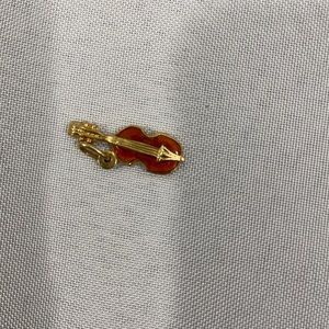 Mini Violin 750 Gold Charm.